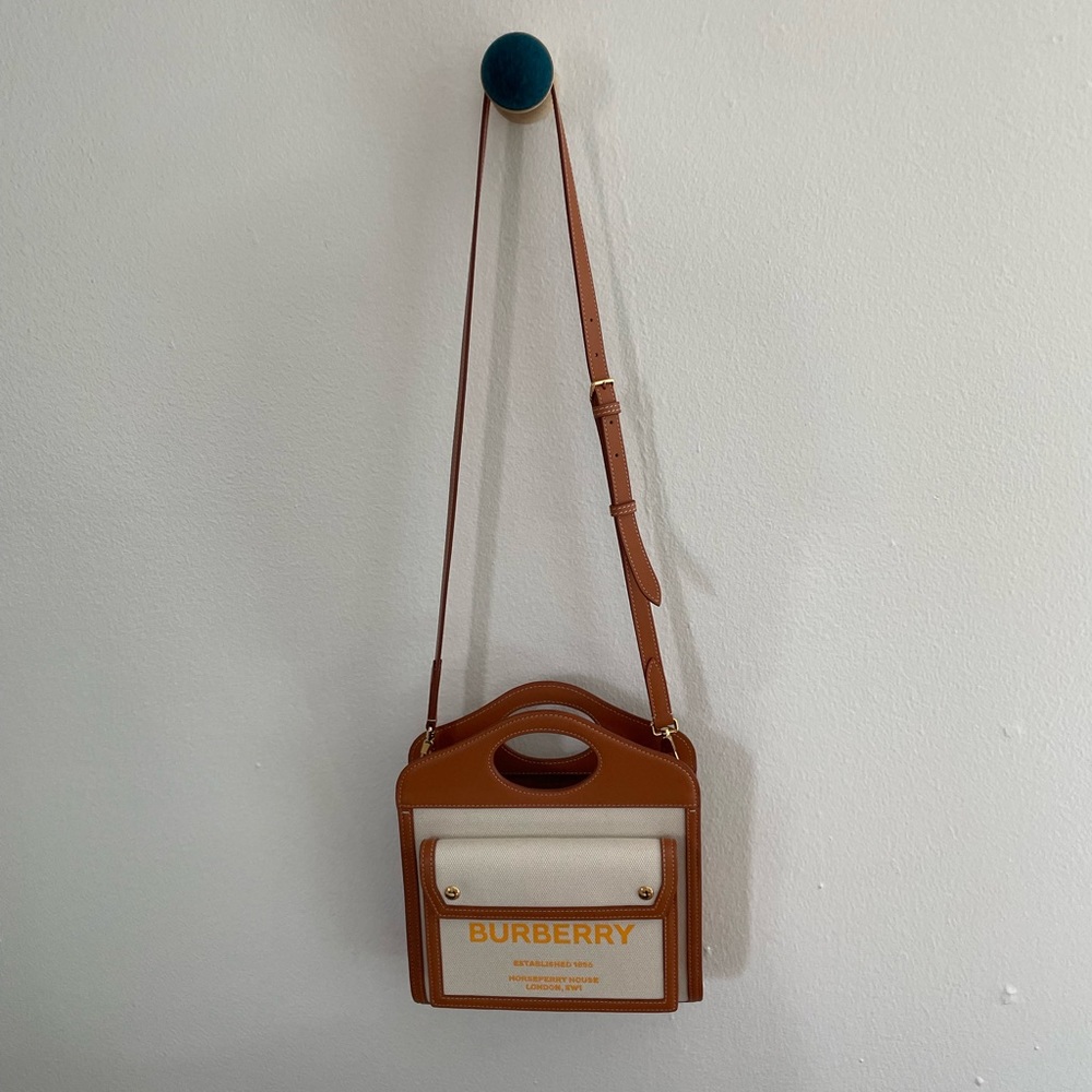 Limited edition orange Burberry pocket bag